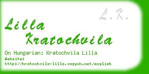 lilla kratochvila business card